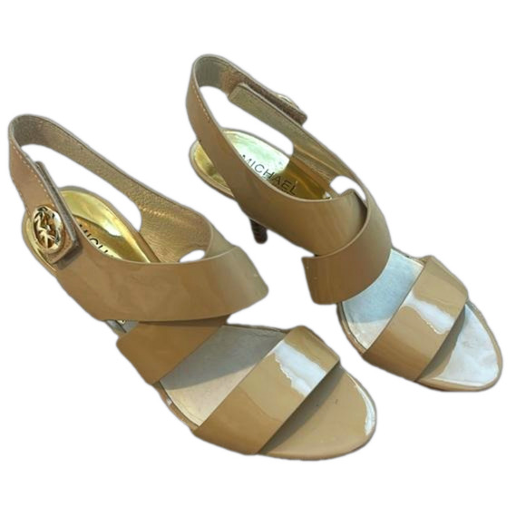 MICHAEL Michael Kors Open Toe Sandals - Joselle Logo High-Heel, Size 6.5 - Picture 2 of 11